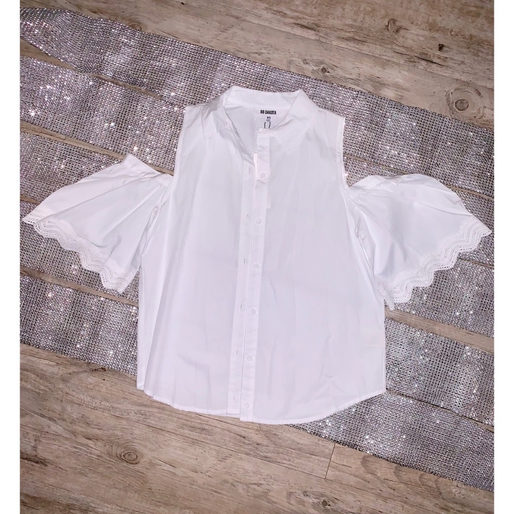 BB Dakota Off The Shoulder White Top